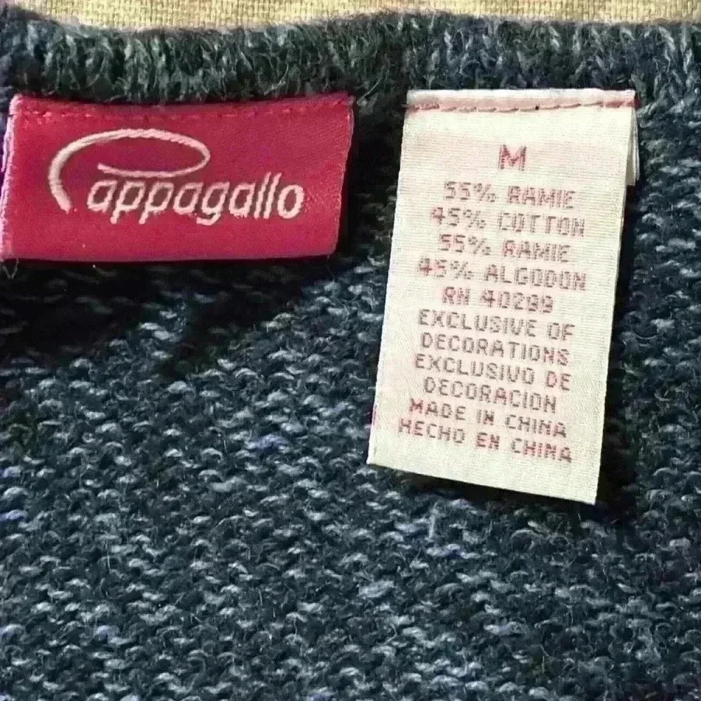 Pappagallo Women's Sweater Vest Medium Mittens Embellishments Full Zip - Picture 5 of 6